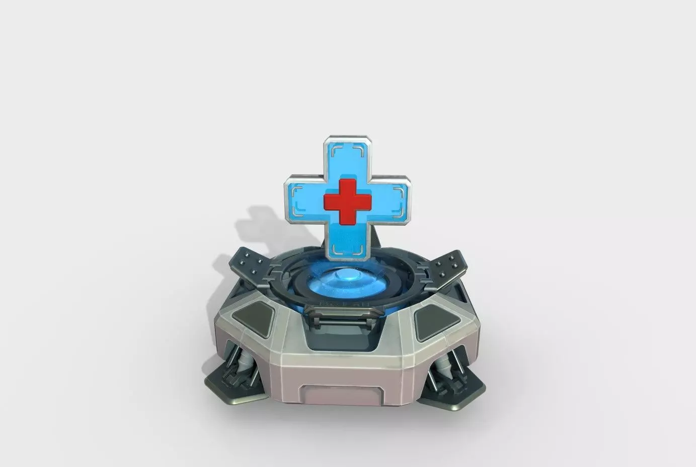 Medical kit Low-poly 3D model_0