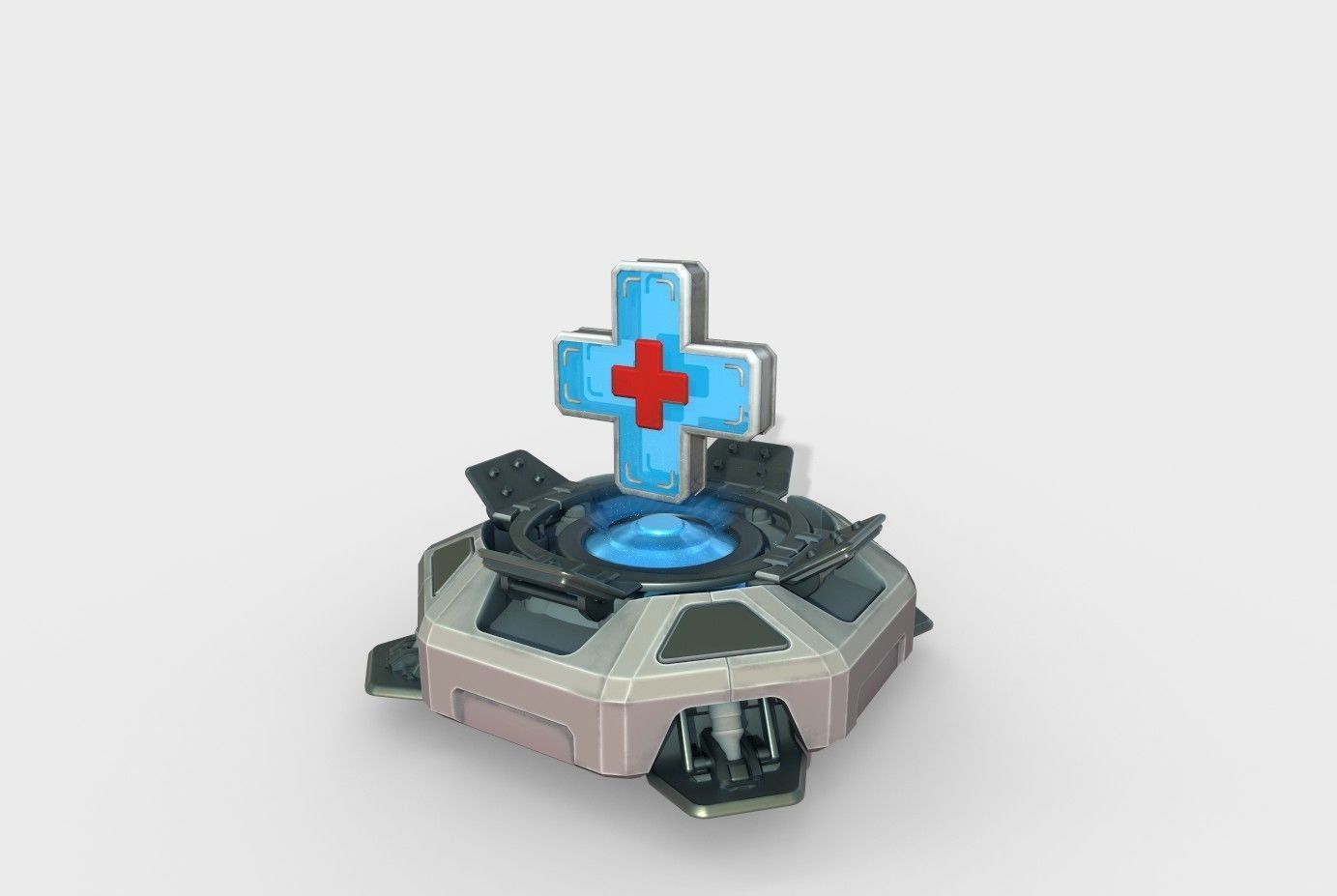 Medical kit Low-poly 3D model_1