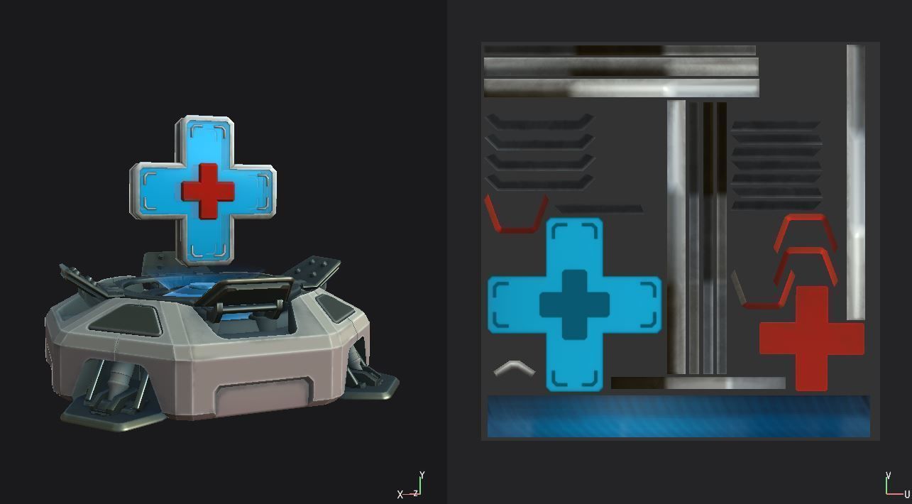 Medical kit Low-poly 3D model_4
