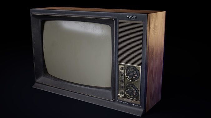 Old TV Low-poly 3D model