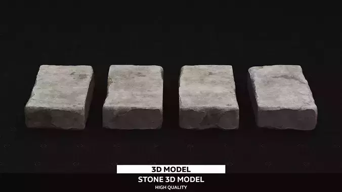 Stone Pack 01 3D Model - PBR Texture