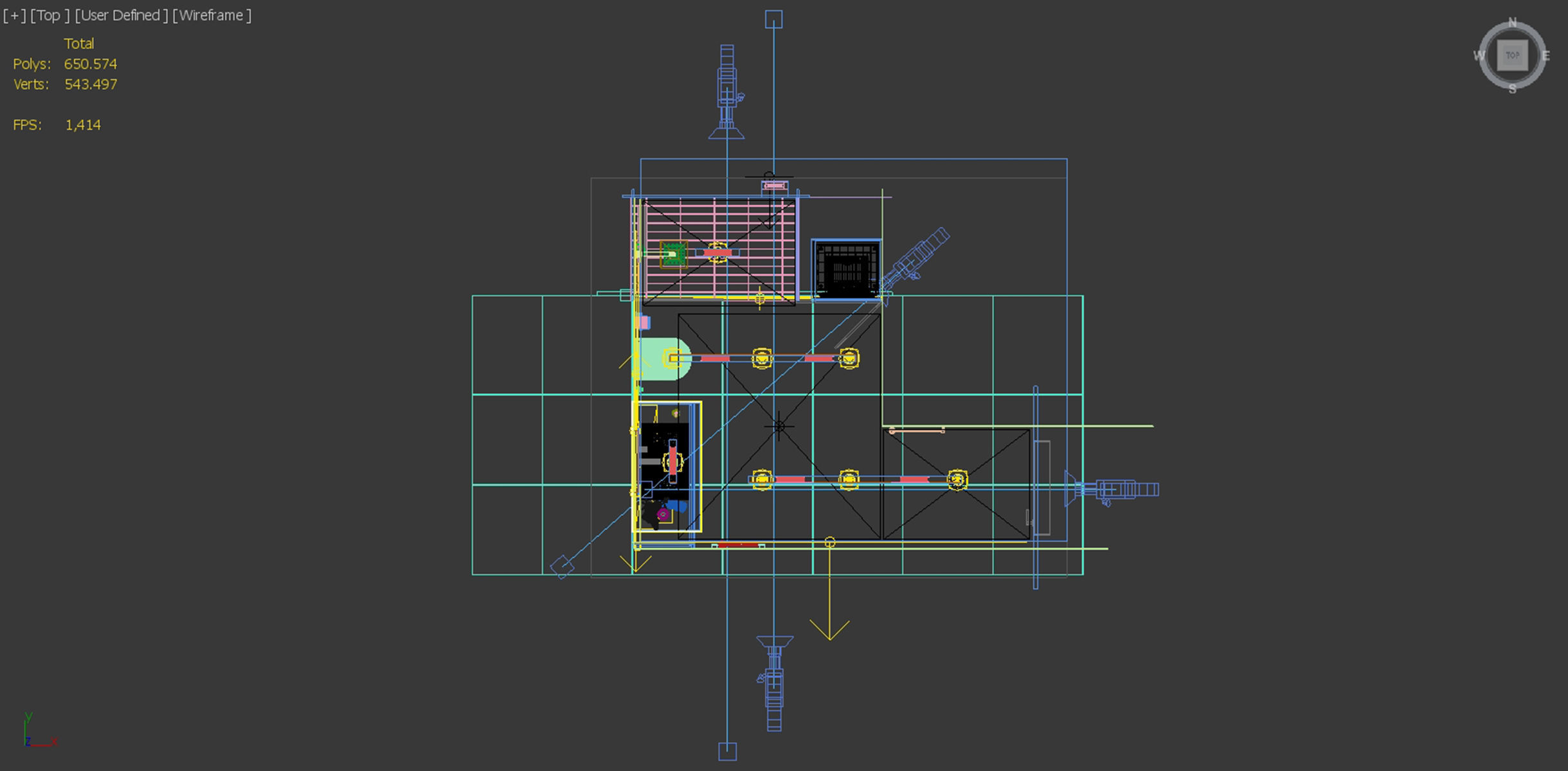 Modern dark bathroom interior scene 3D model_10