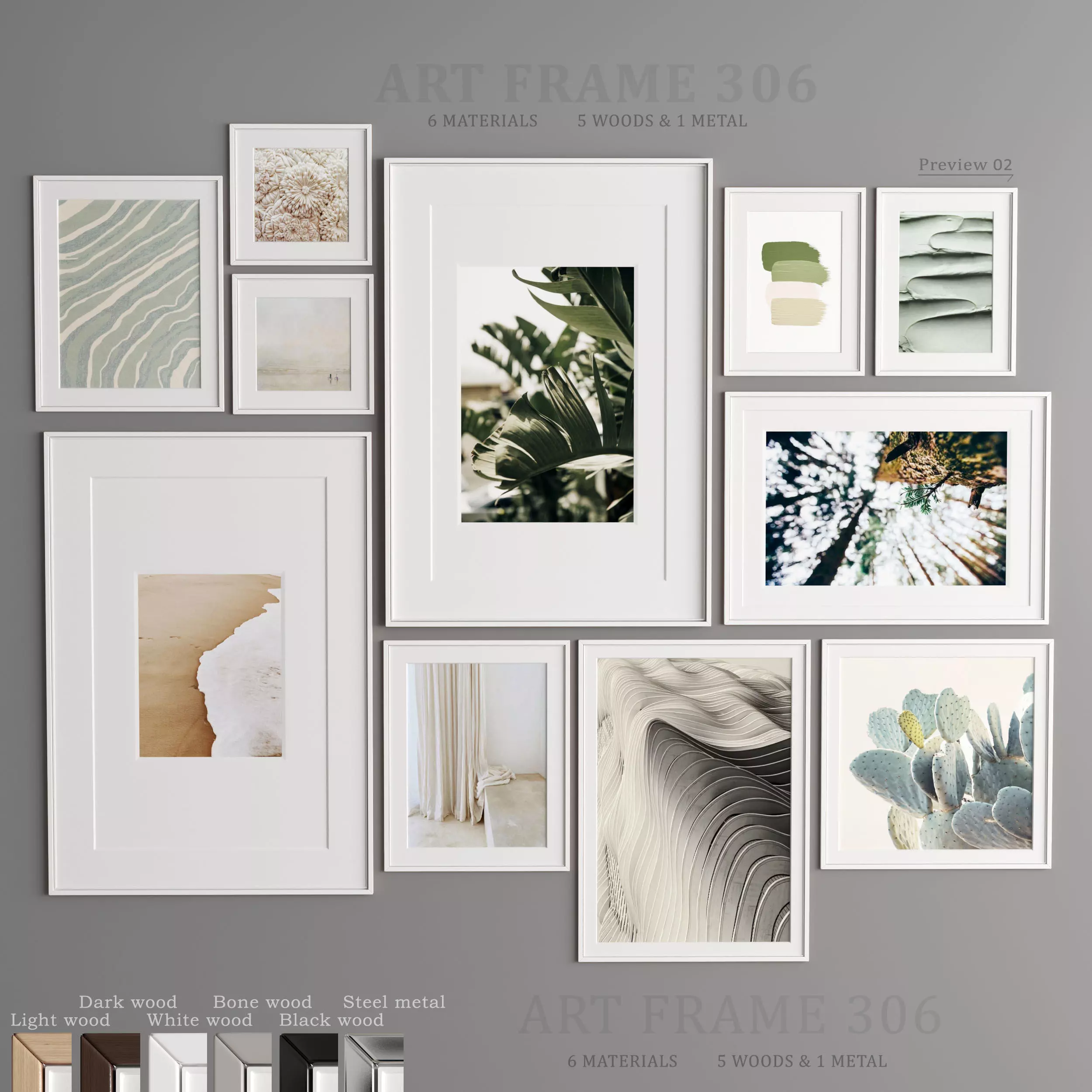 Art Frame 306 Low-poly 3D model_0