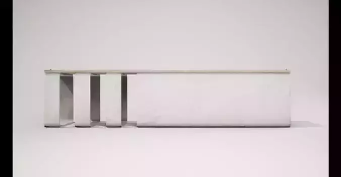 Bench made of concrete