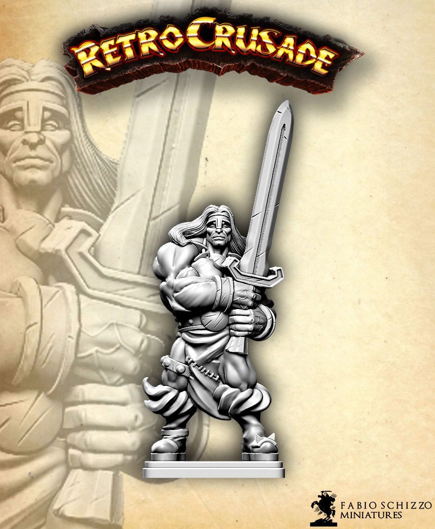 Retrocrusade - Classic Barbarian 3D print model_1