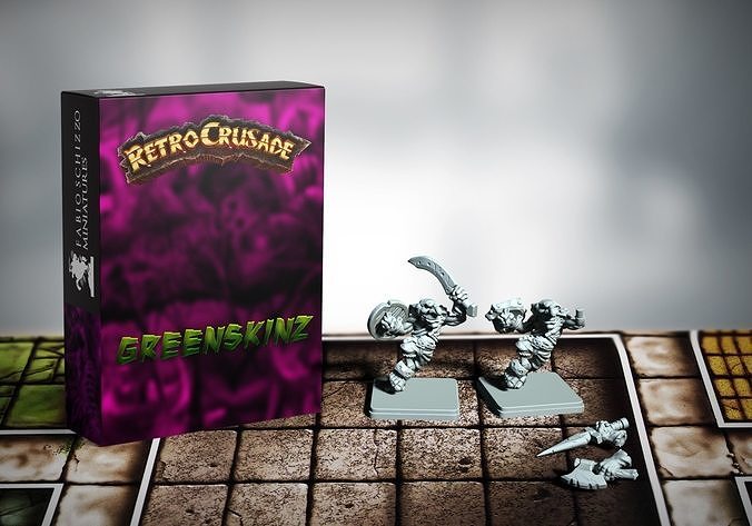 Retrocrusade - Greenskinz set 1 3D print model