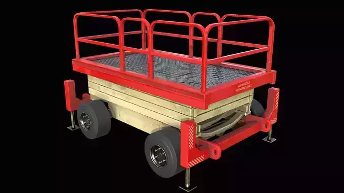 Scissor Lift PBR Game-ready