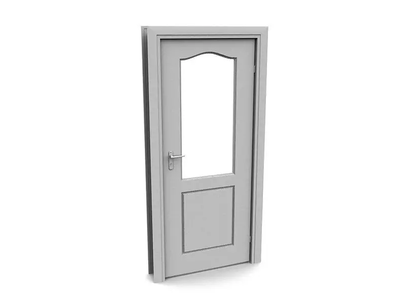 WOOD GLASS DOOR Free 3D model