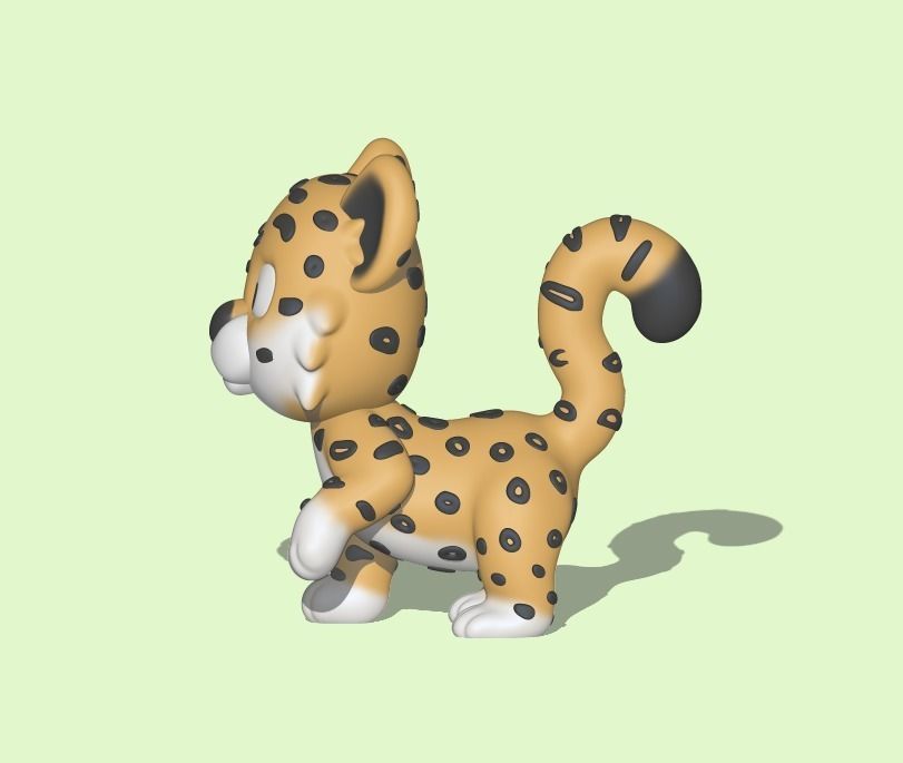 Cute Jaguar 3D print model_2
