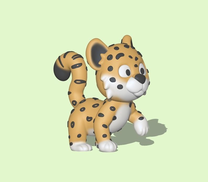 Cute Jaguar 3D print model_3