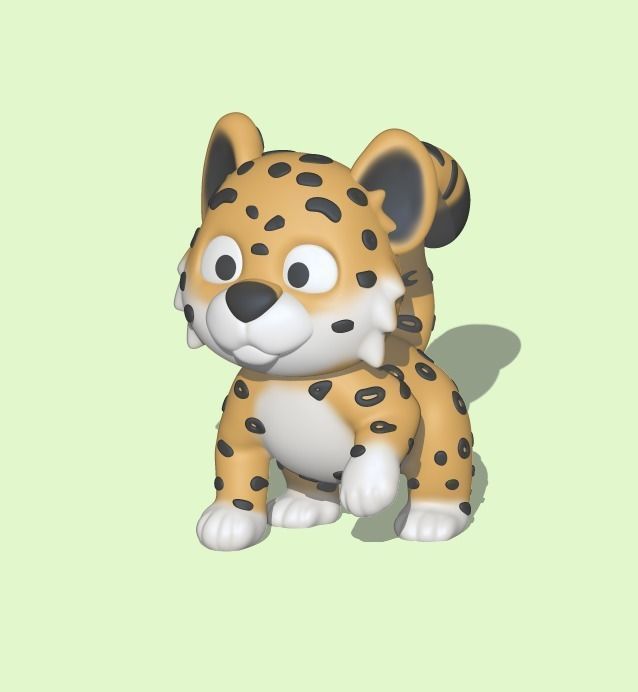 Cute Jaguar 3D print model_1