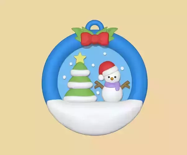 A cute Xmas Ball to decorate your tree 3D print model