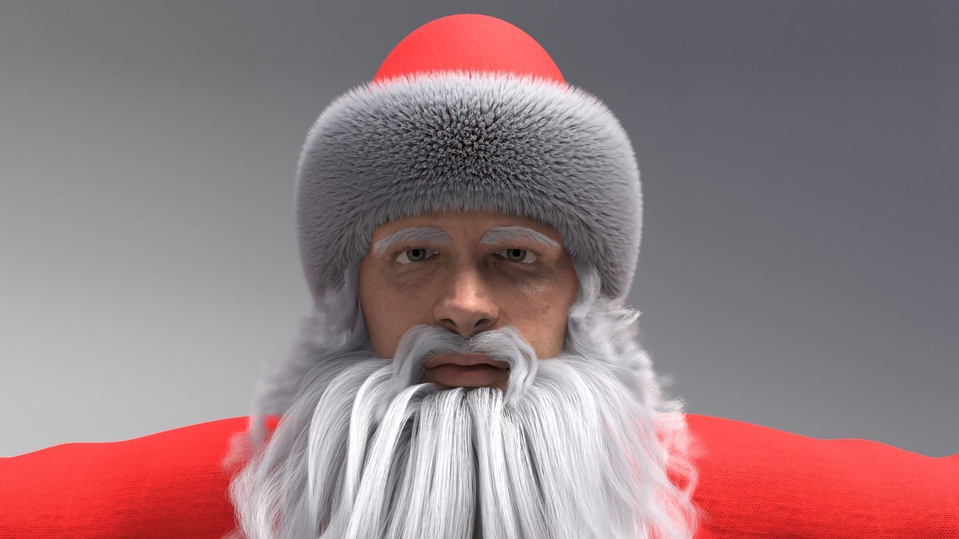 Santa rigged 3d model Low-poly 3D model_9