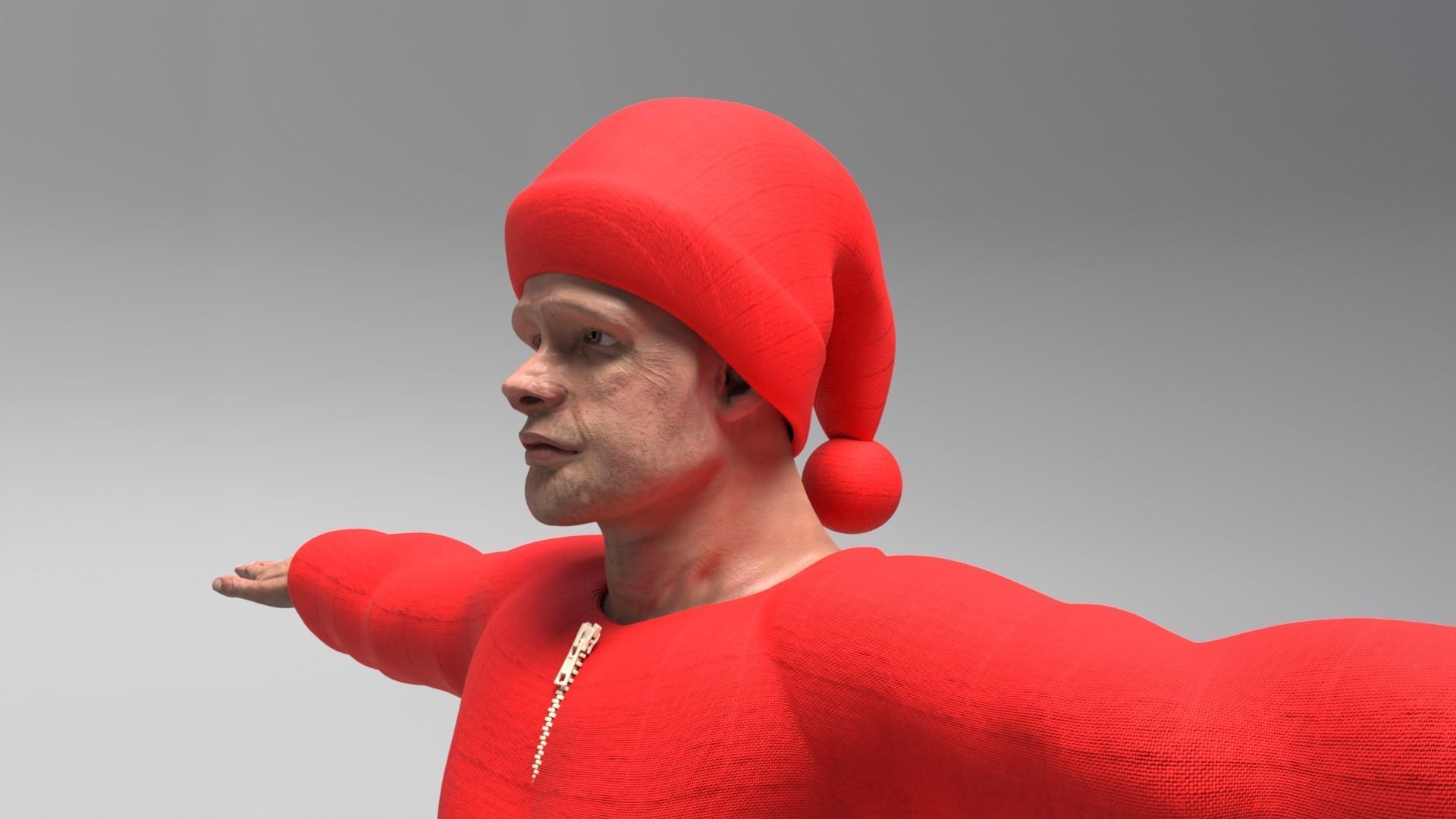 Santa rigged 3d model Low-poly 3D model_15