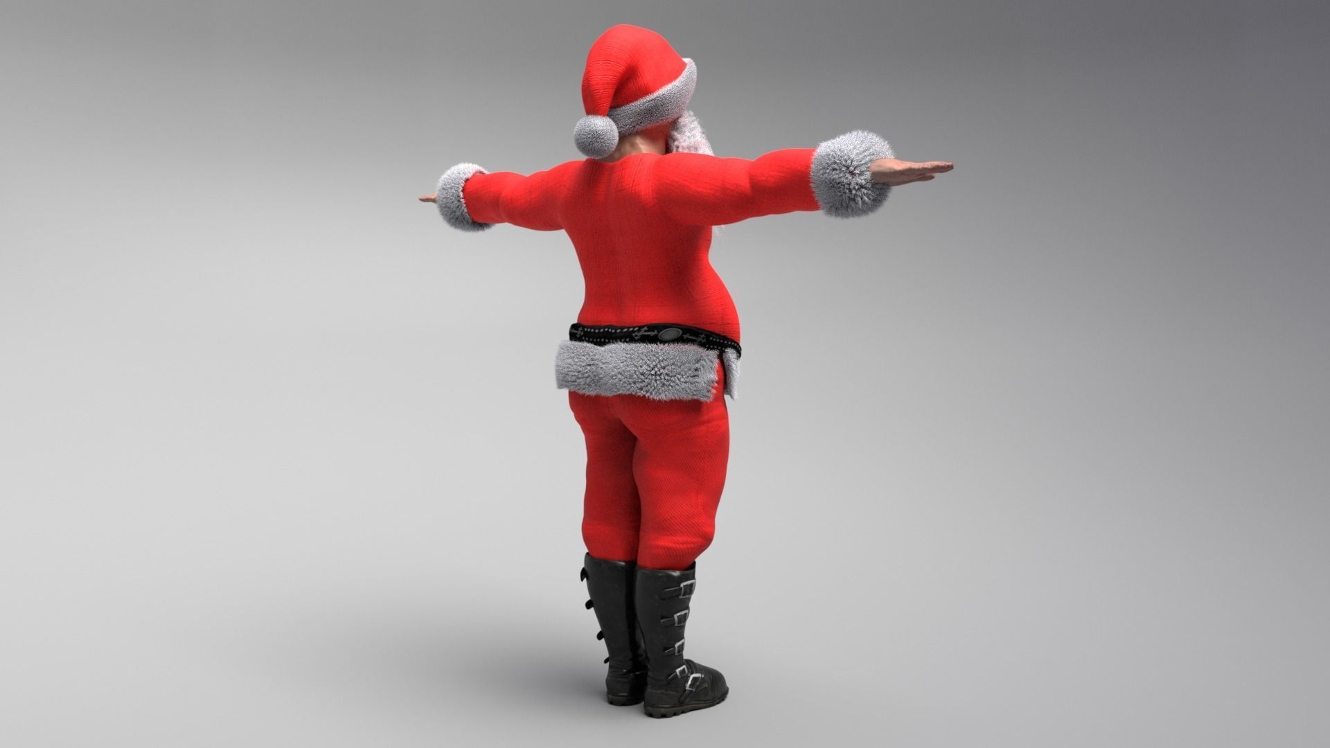 Santa rigged 3d model Low-poly 3D model_6