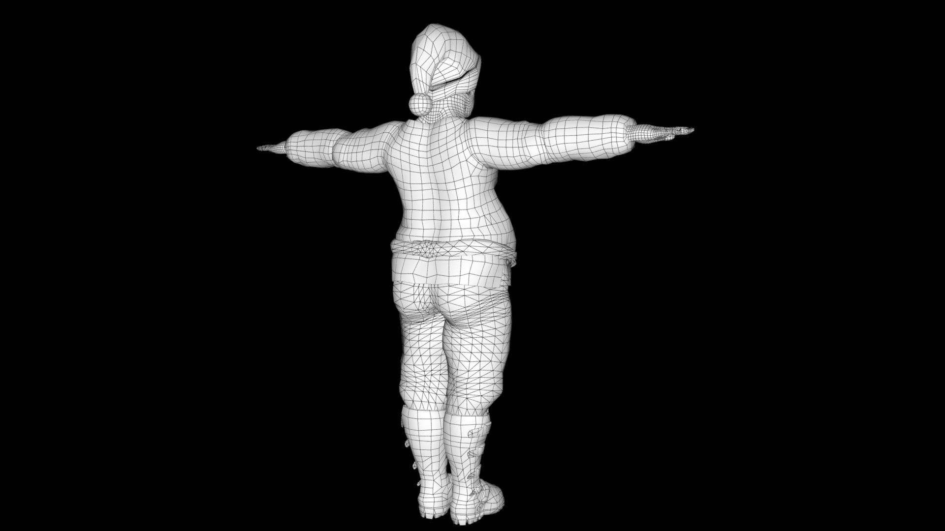 Santa rigged 3d model Low-poly 3D model_18