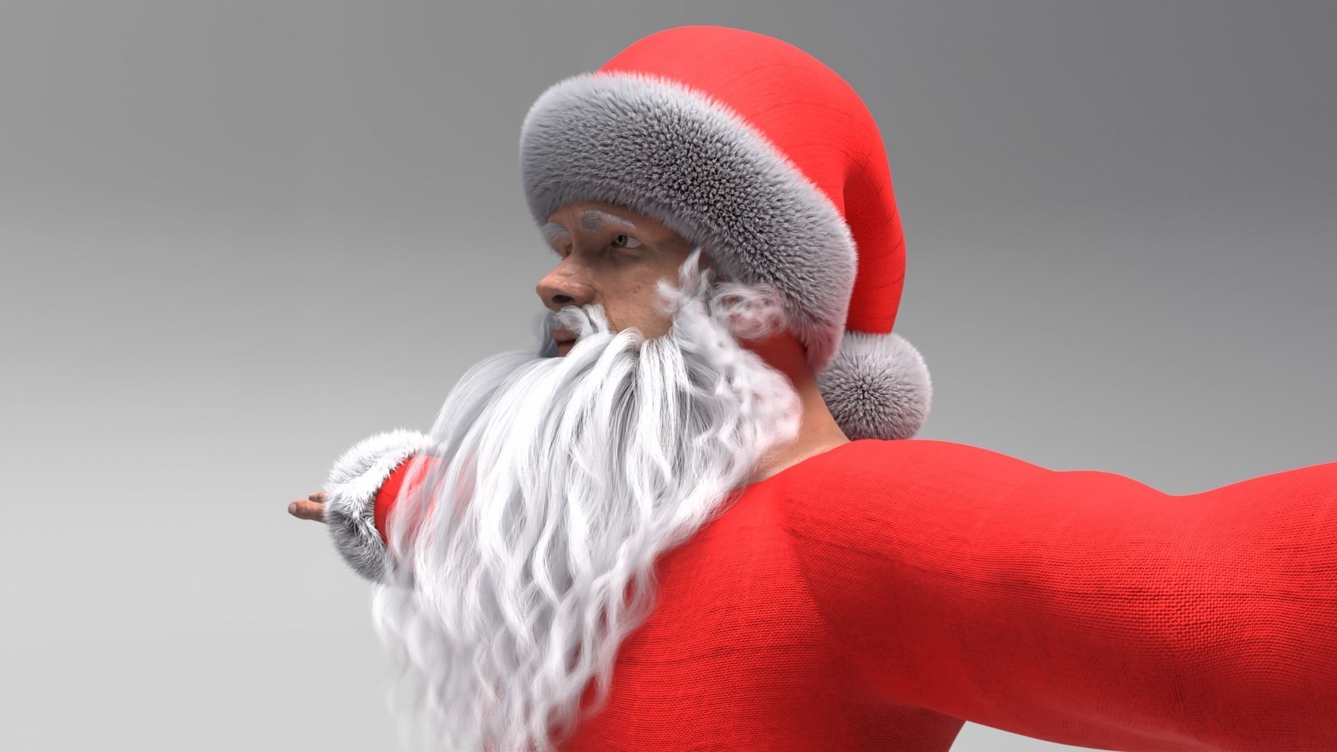 Santa rigged 3d model Low-poly 3D model_10