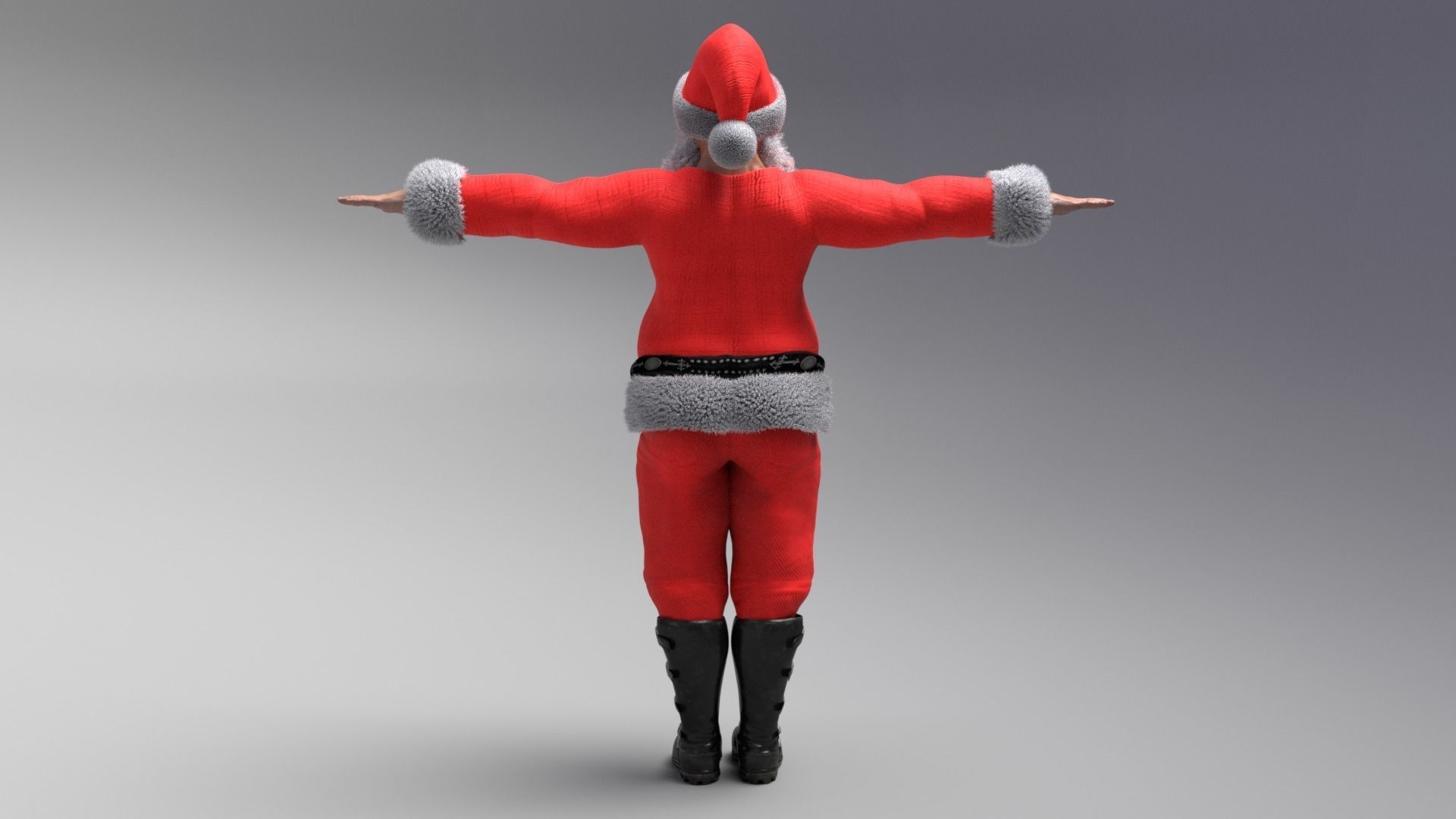 Santa rigged 3d model Low-poly 3D model_7