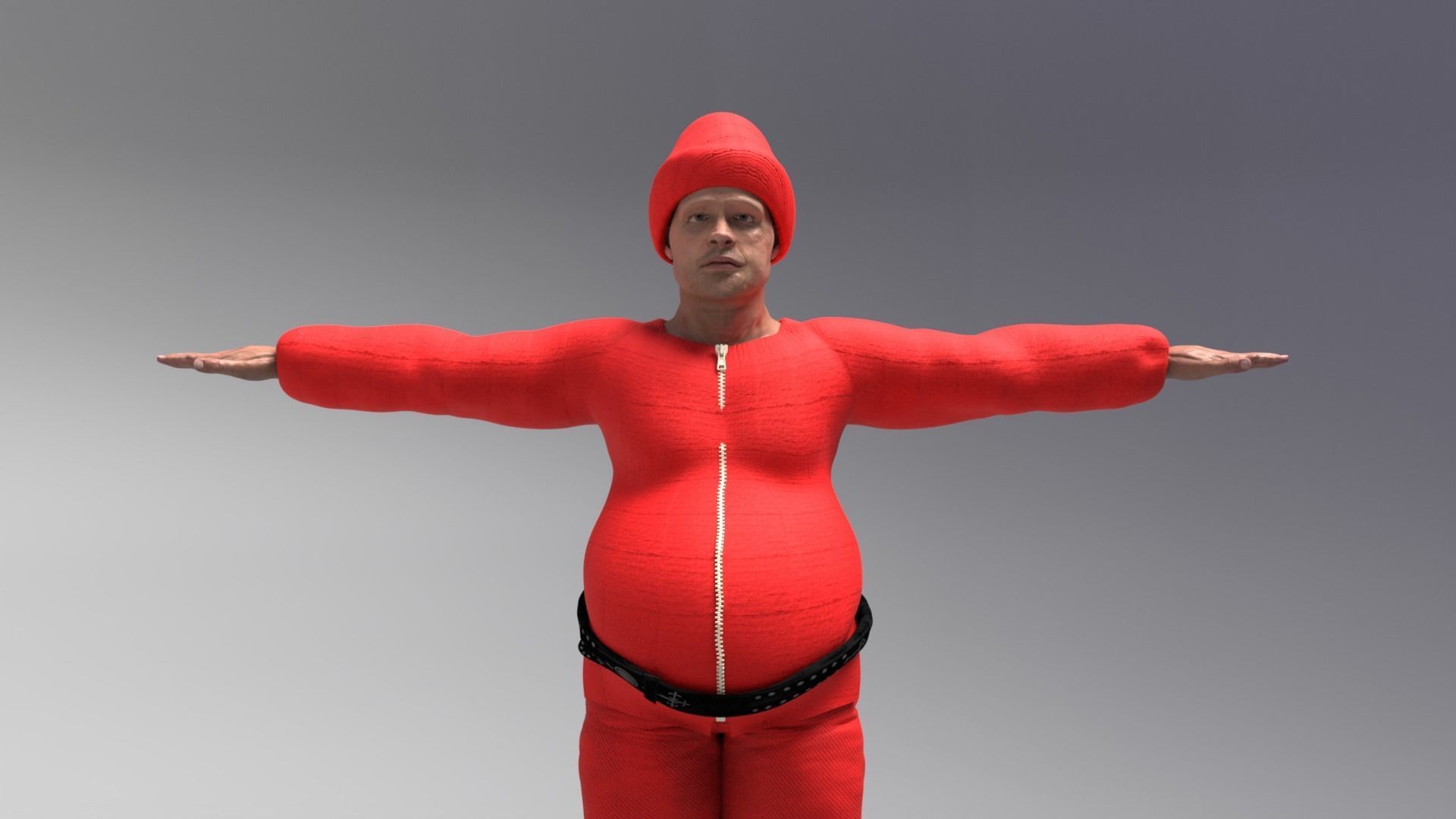 Santa rigged 3d model Low-poly 3D model_13
