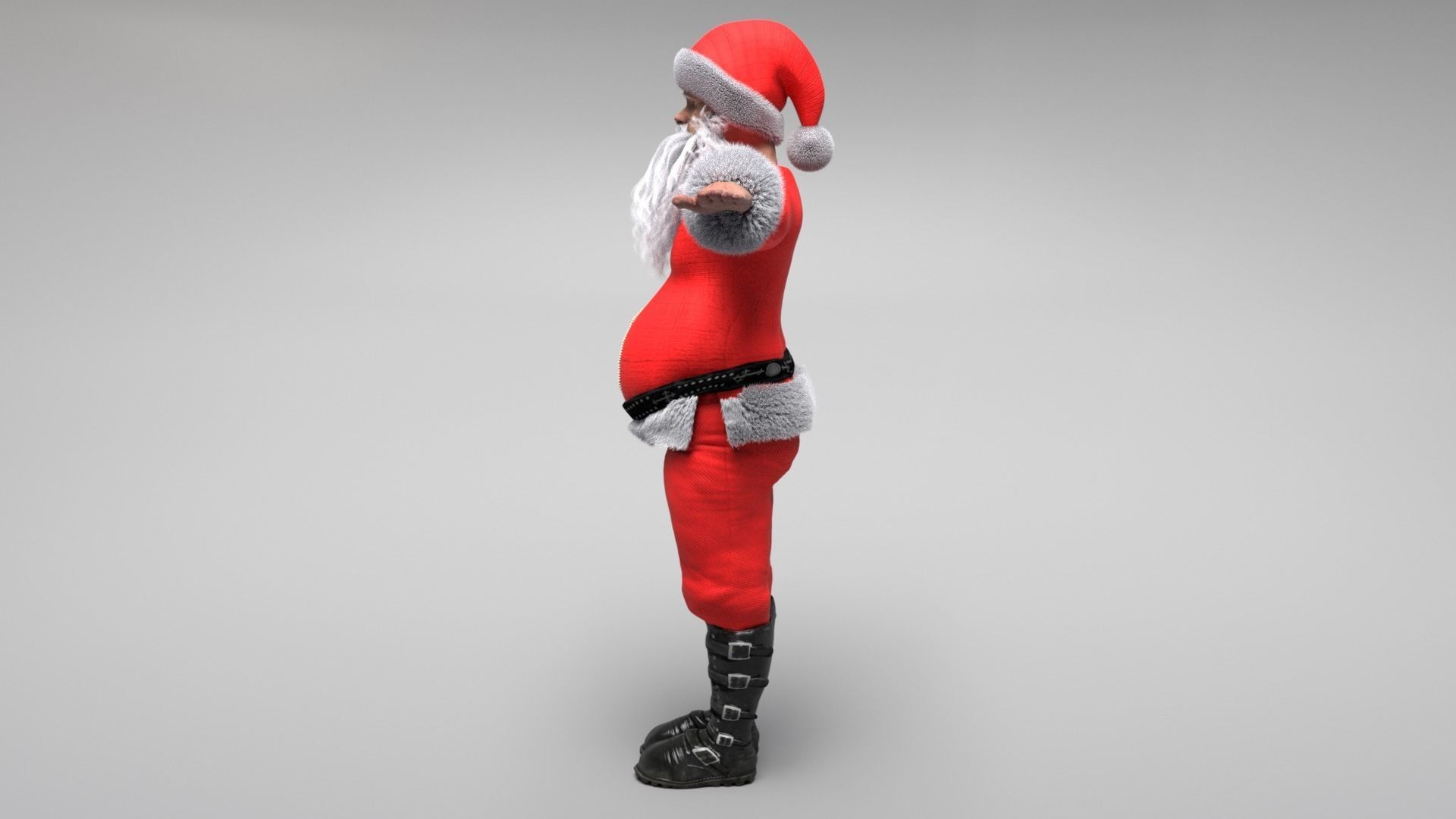 Santa rigged 3d model Low-poly 3D model_3