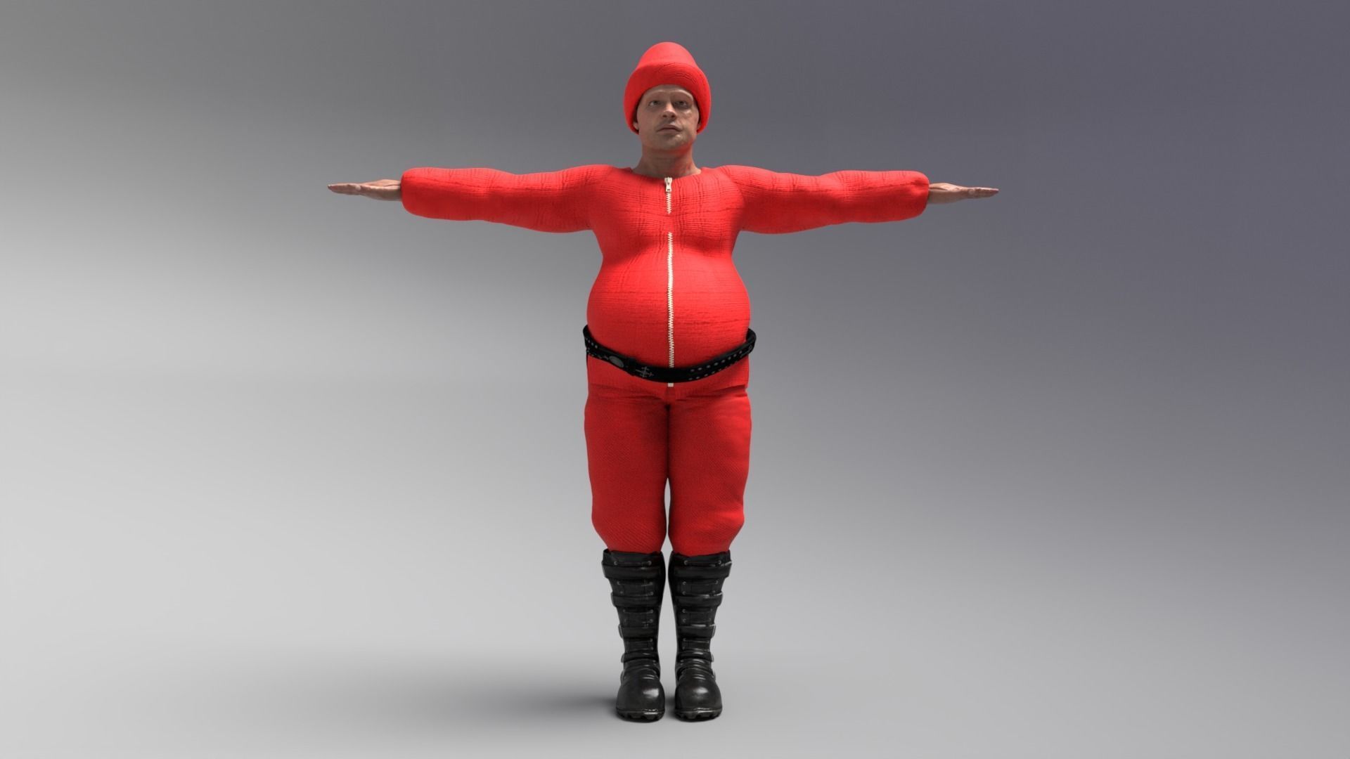 Santa rigged 3d model Low-poly 3D model_12