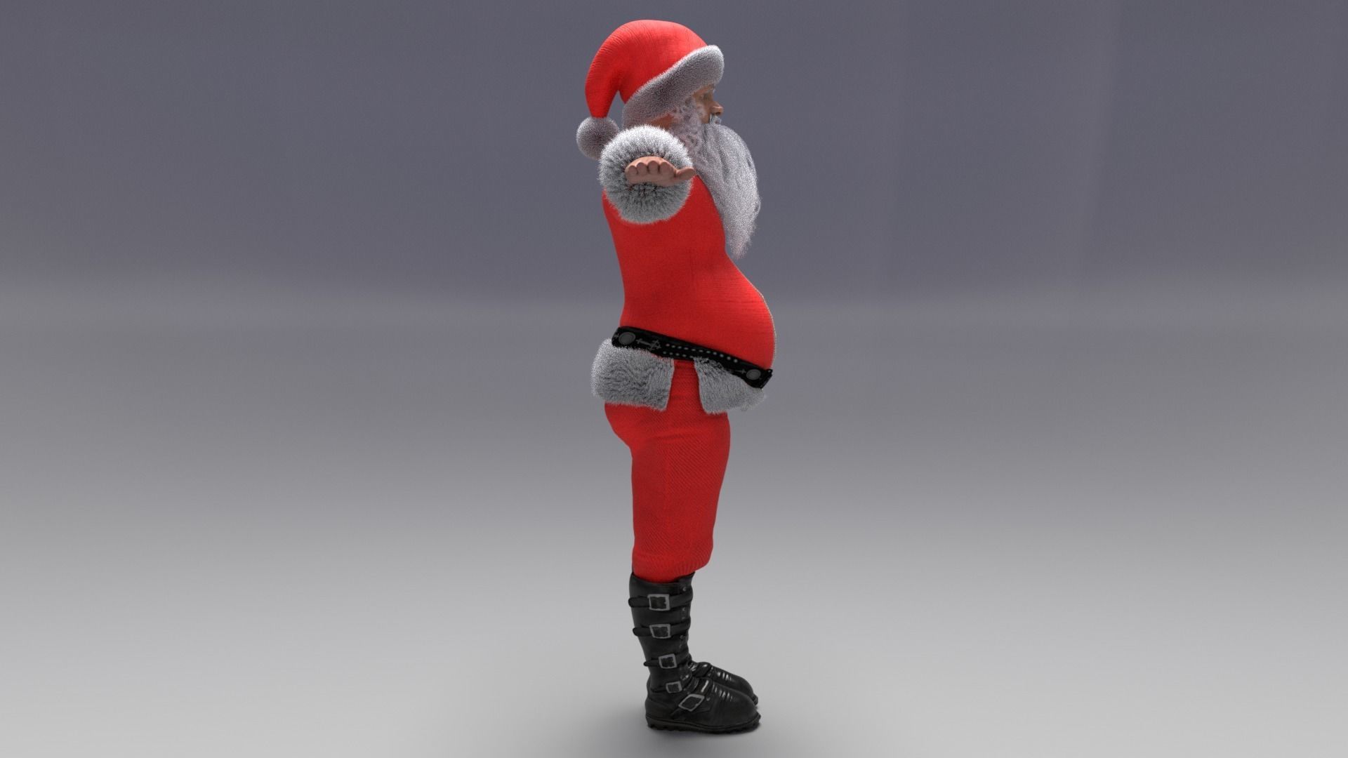 Santa rigged 3d model Low-poly 3D model_5