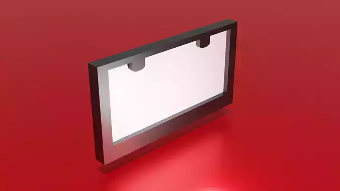 Low Poly Number Plate Frame