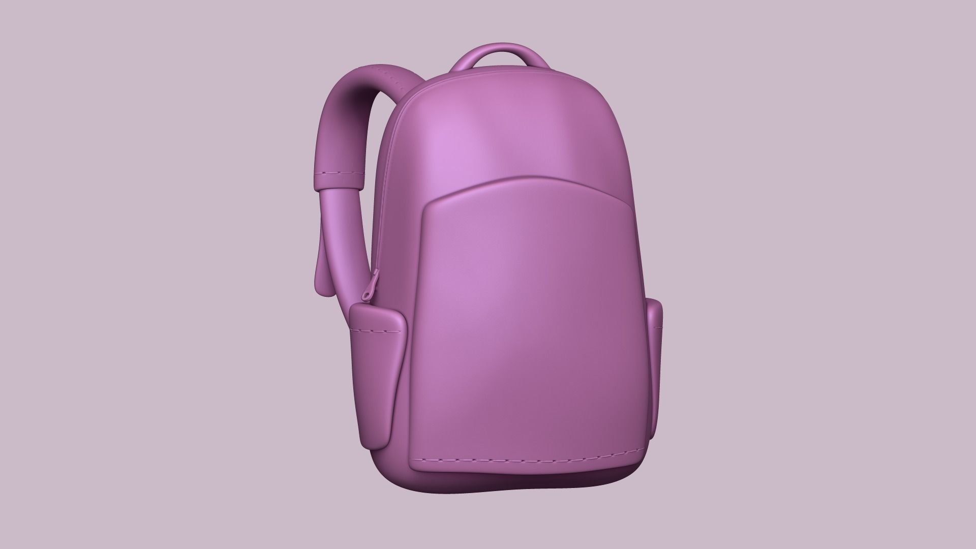 Sweet Girl Backpack - Female Character Accessory Low-poly 3D model_8