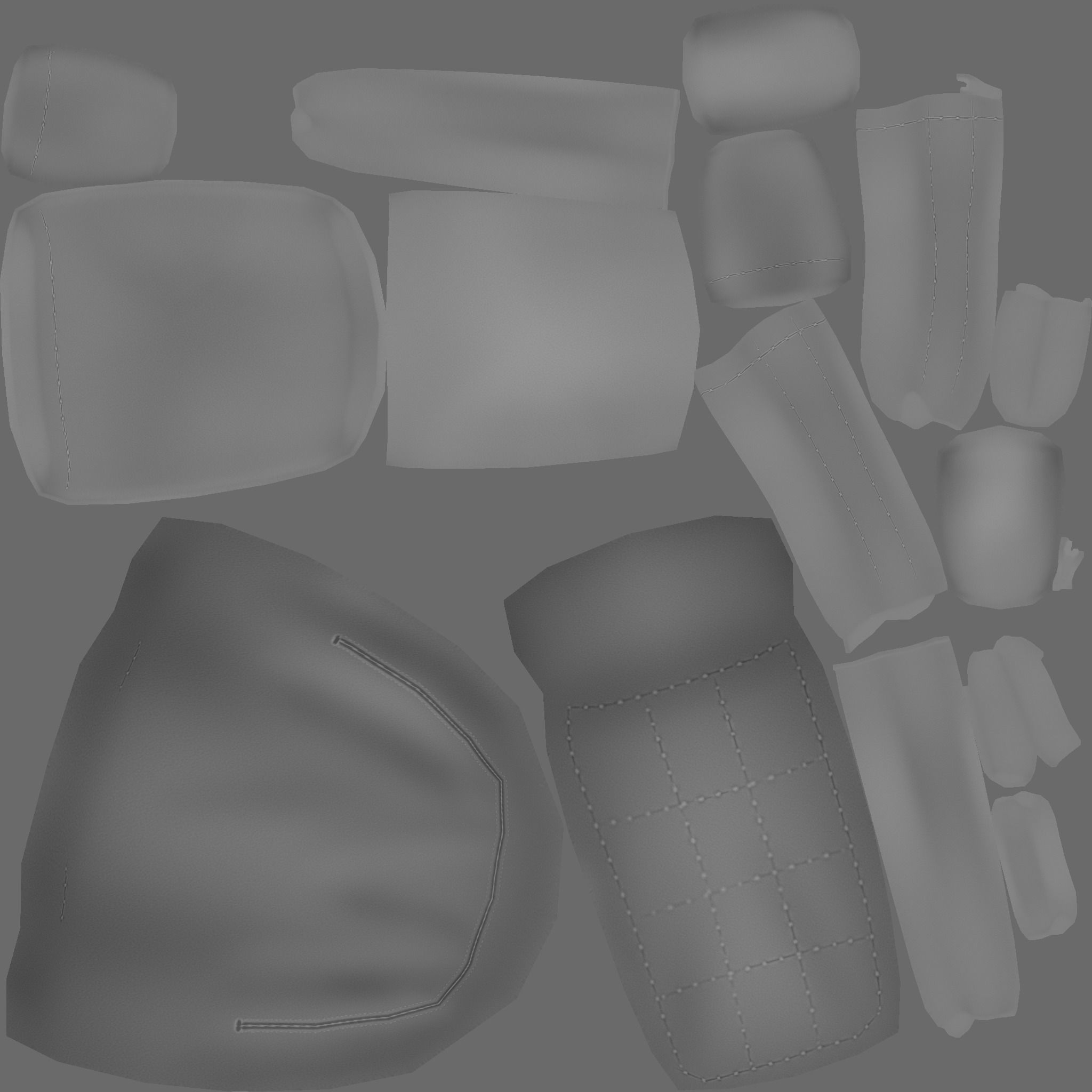 Sweet Girl Backpack - Female Character Accessory Low-poly 3D model_17