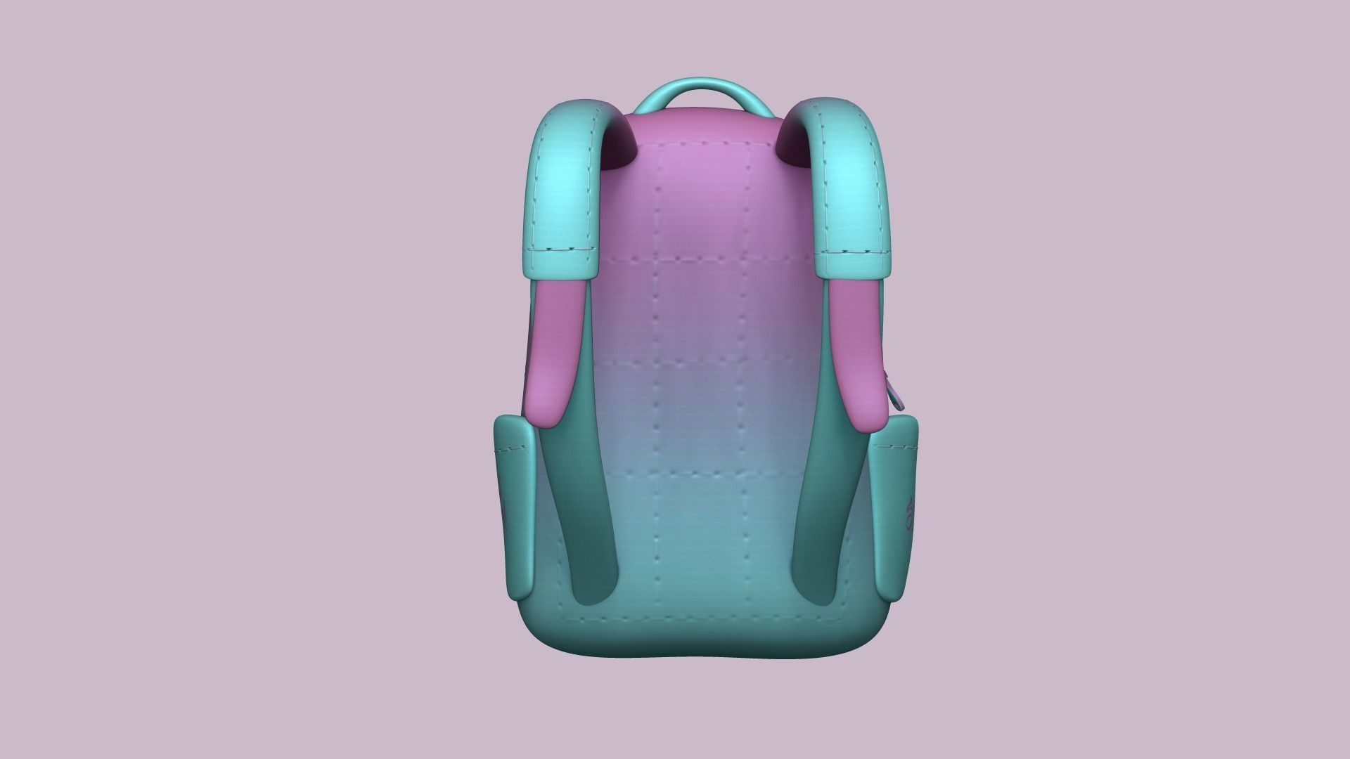 Sweet Girl Backpack - Female Character Accessory Low-poly 3D model_5