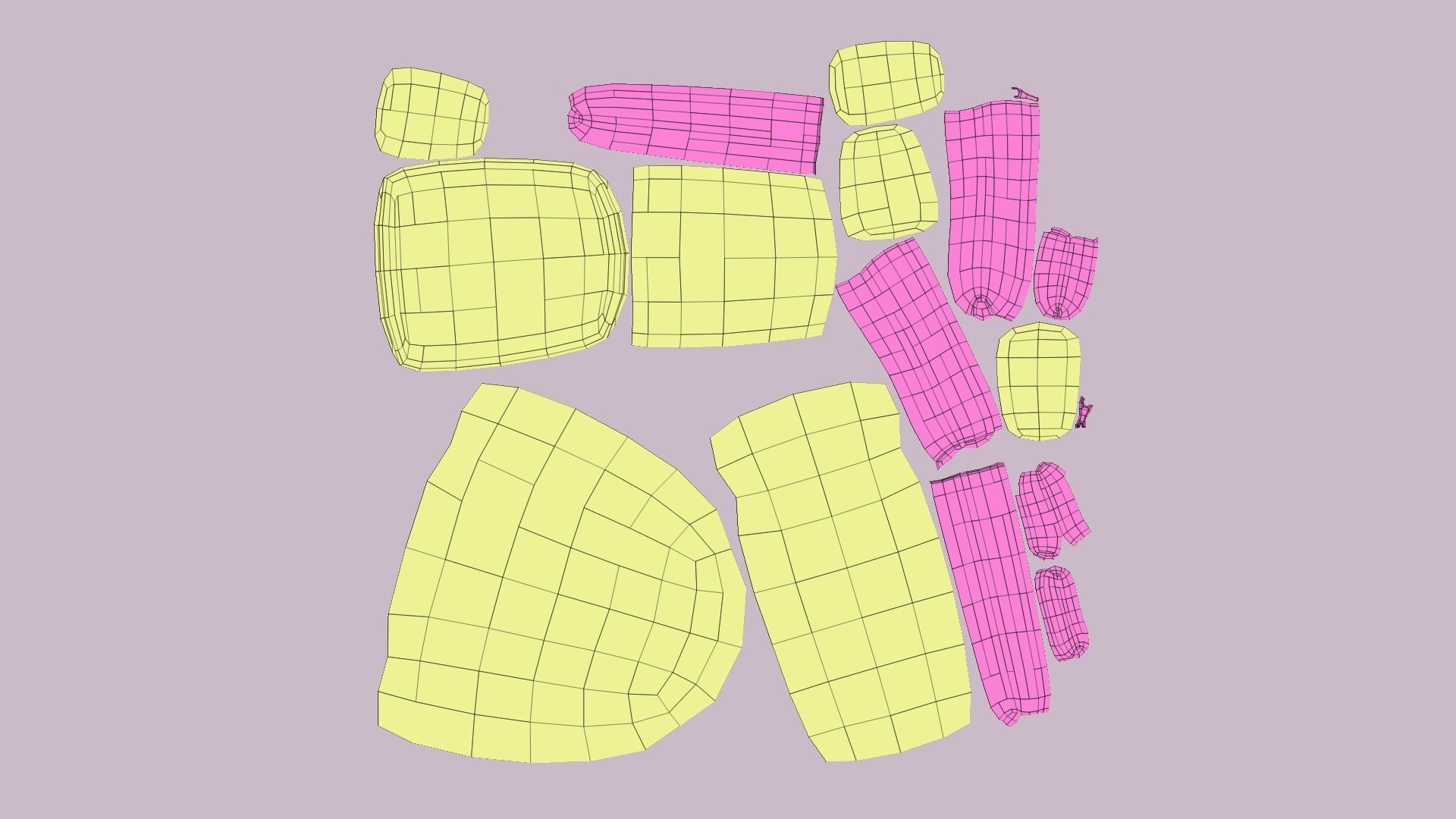 Sweet Girl Backpack - Female Character Accessory Low-poly 3D model_14