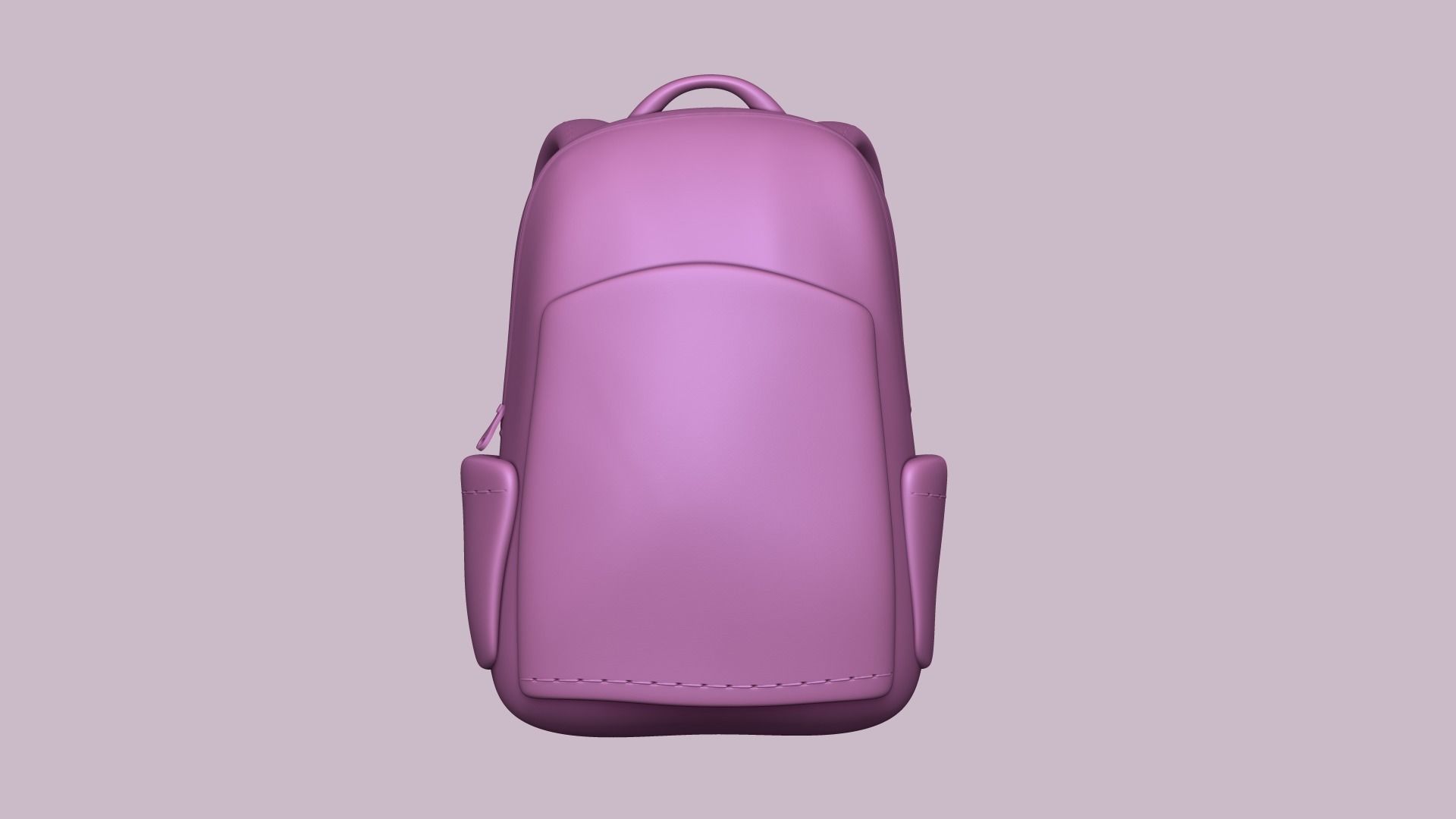 Sweet Girl Backpack - Female Character Accessory Low-poly 3D model_9