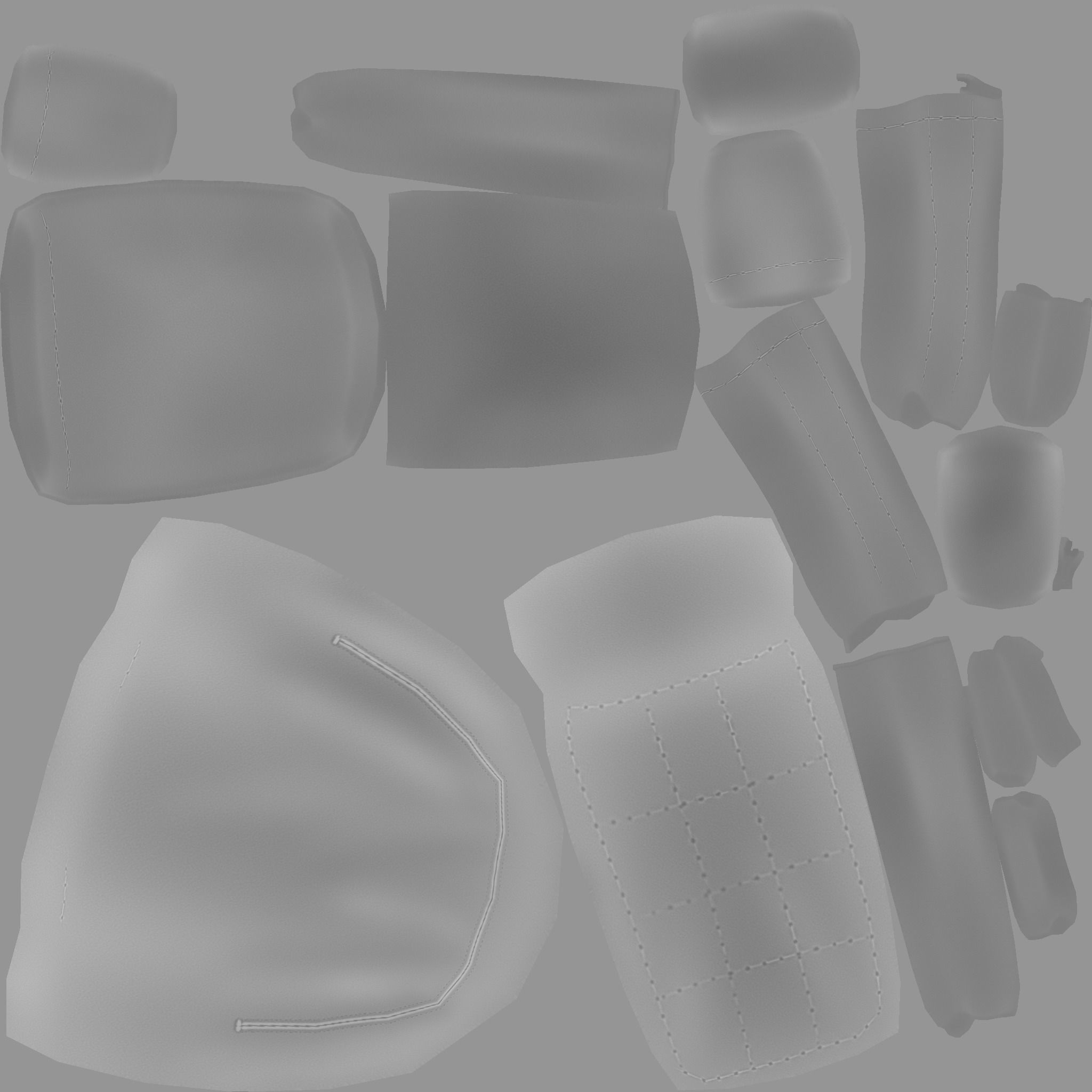 Sweet Girl Backpack - Female Character Accessory Low-poly 3D model_21