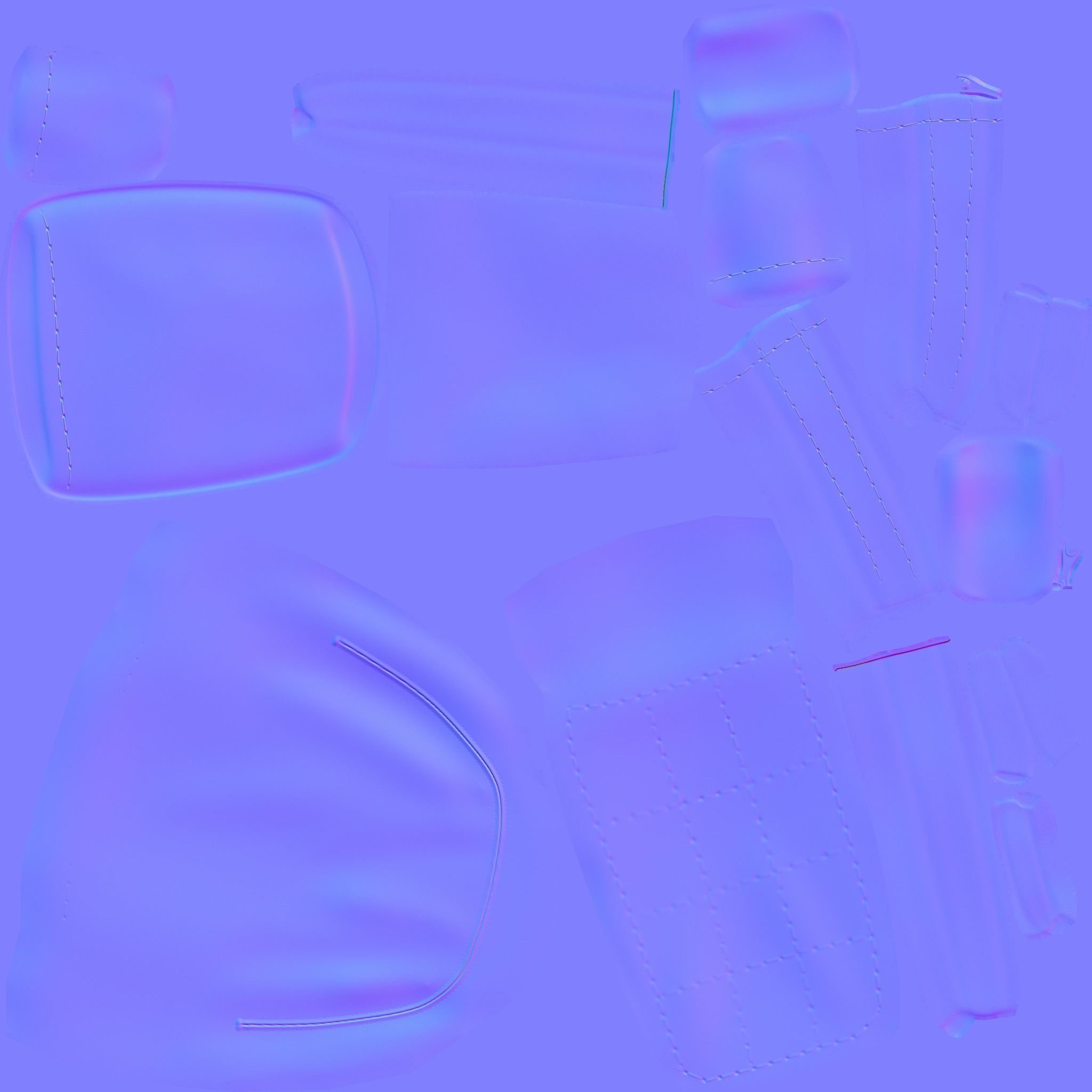 Sweet Girl Backpack - Female Character Accessory Low-poly 3D model_16