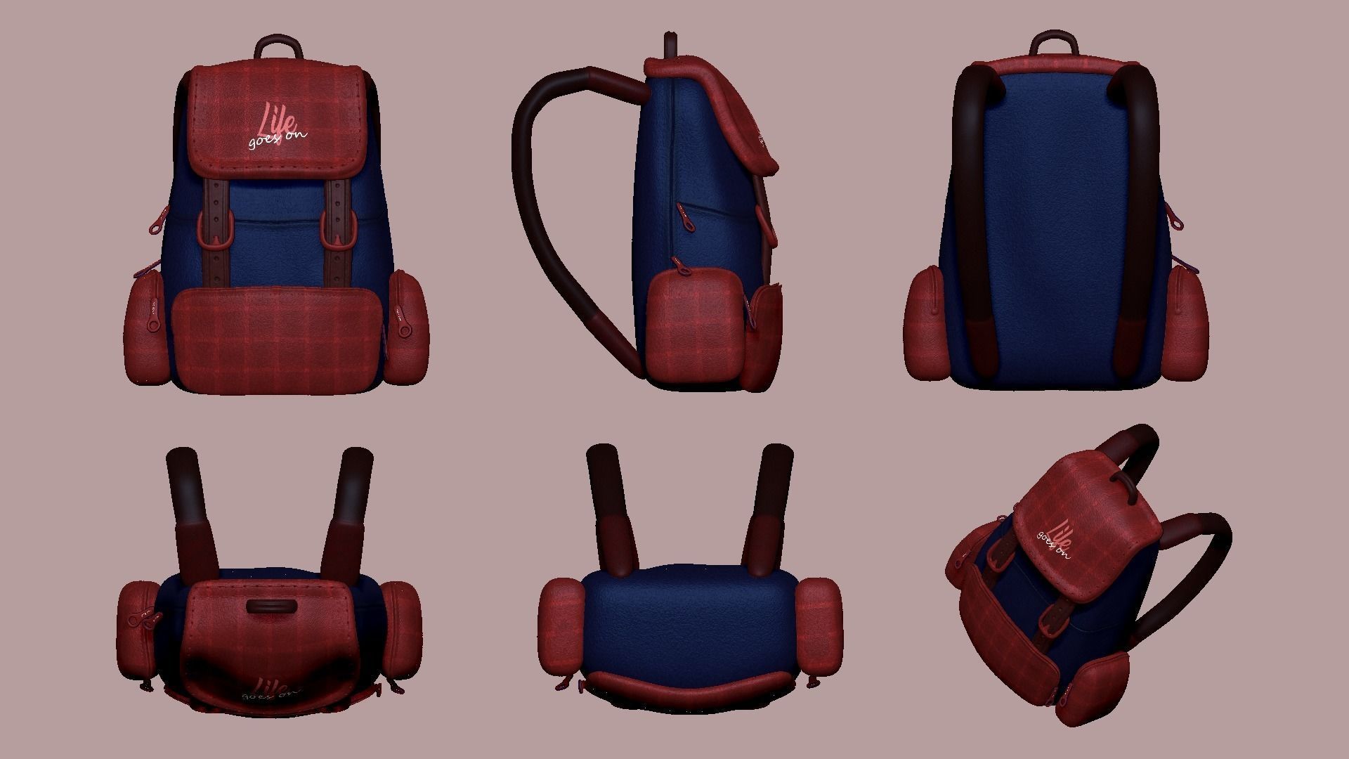 05 Girl Backpack - Female Character 3D Model Collection_19