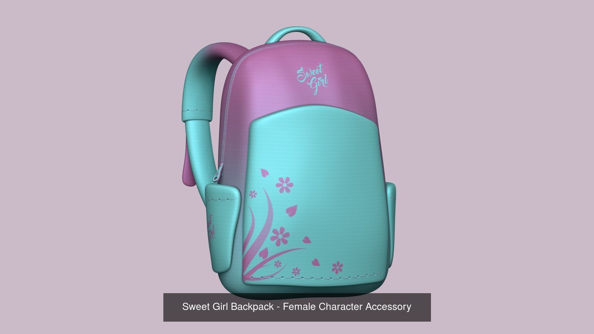 05 Girl Backpack - Female Character 3D Model Collection_3