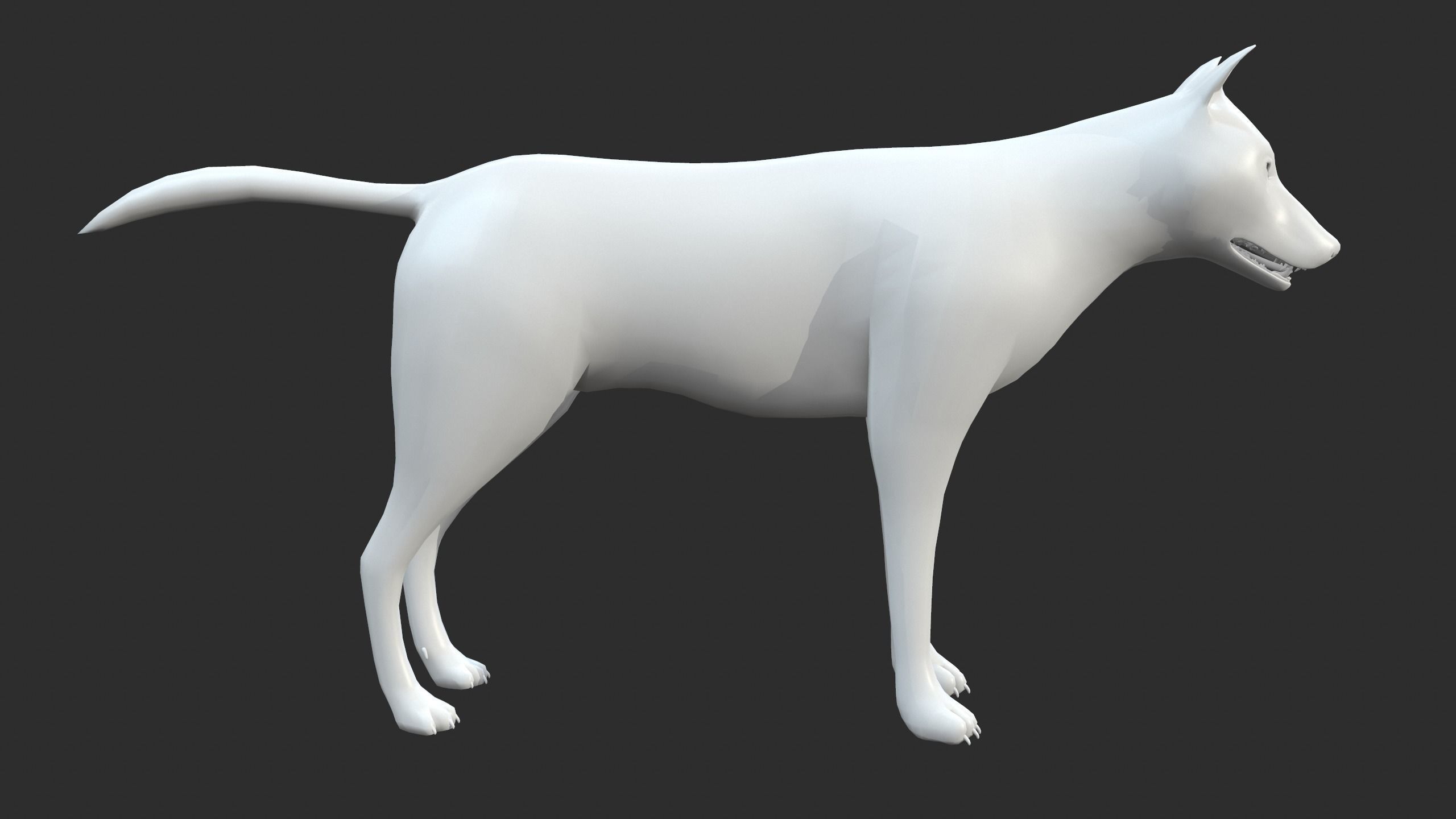 Wolf 3d model Low-poly 3D model_12