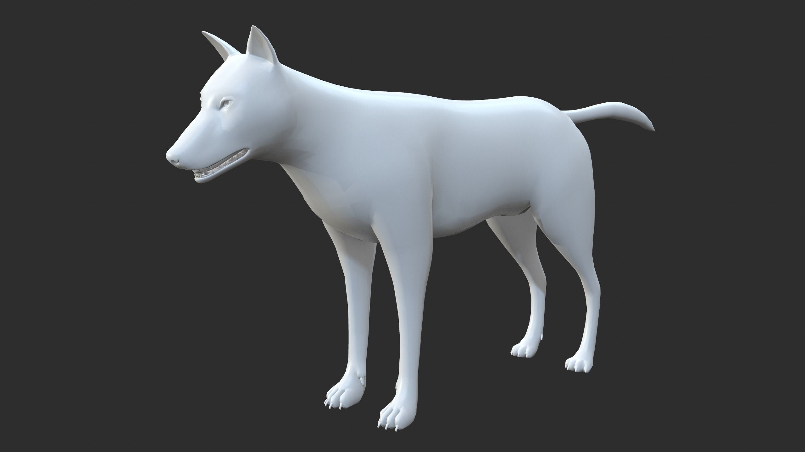 Wolf 3d model Low-poly 3D model_9