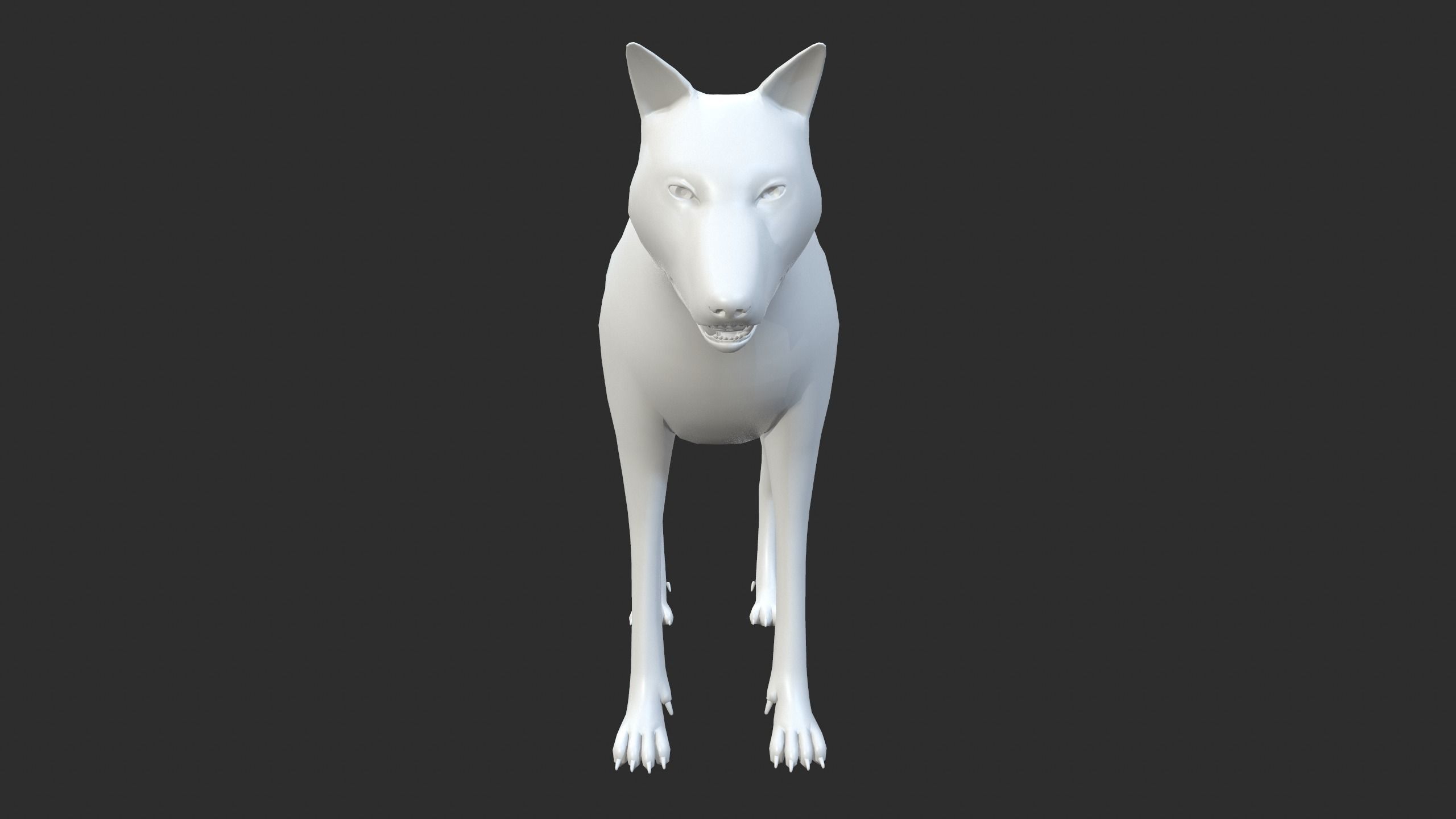 Wolf 3d model Low-poly 3D model_10