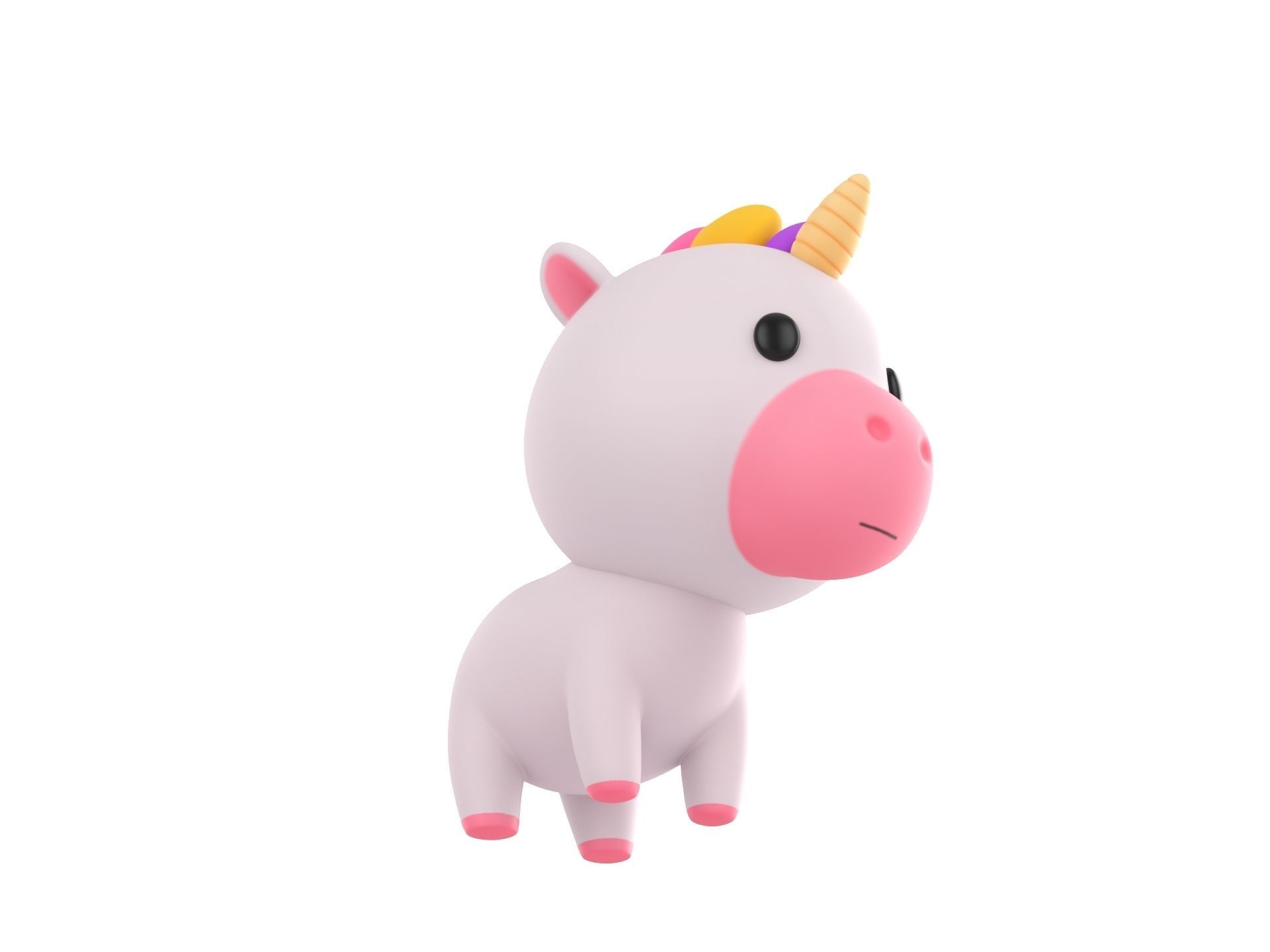 Character061 Unicorn 3D model_2