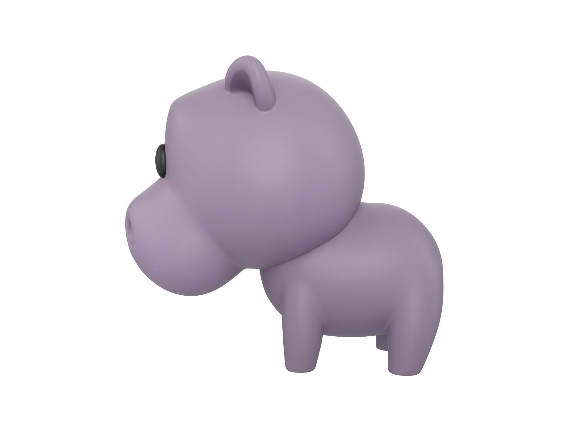 Character062 Hippo 3D model_7