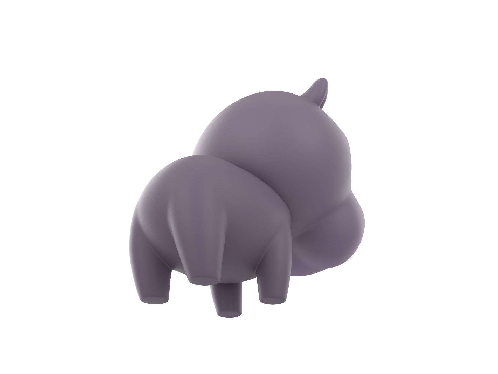 Character062 Hippo 3D model_4