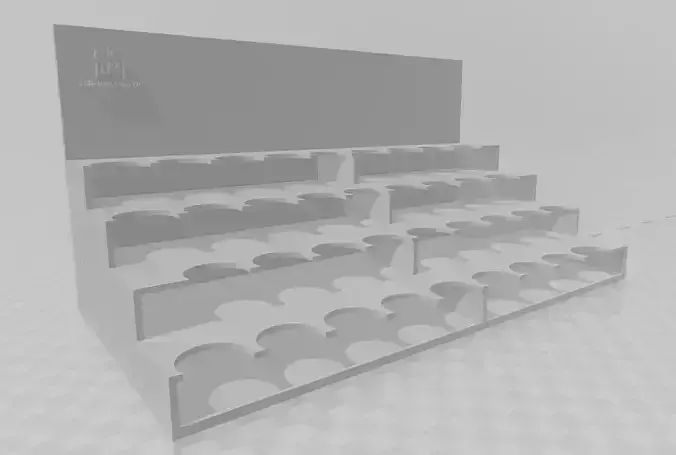 Paint rack for 22 to 25mm wide dropper bottle paints 3D print model