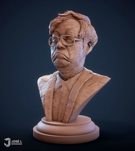 Dorian Satoshi Nakamoto Bust 3Dprint 3D print model