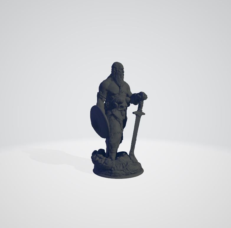 Barbarian Warrior 3D print model_1
