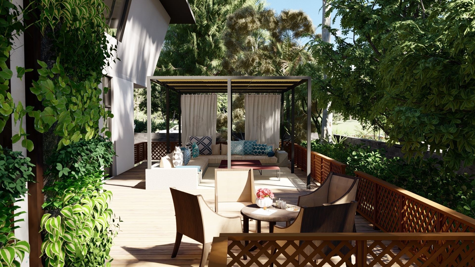 modern house fully furnished detailed model 3D model_12