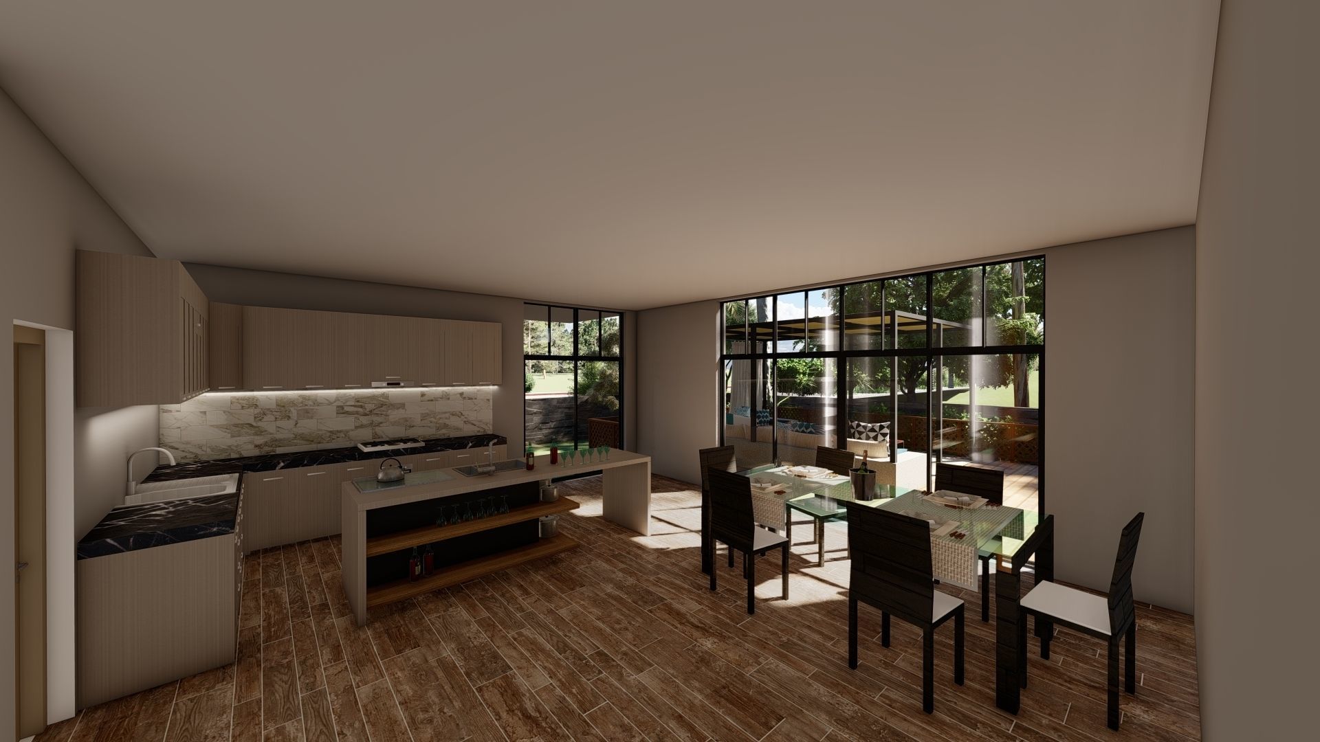 modern house fully furnished detailed model 3D model_16