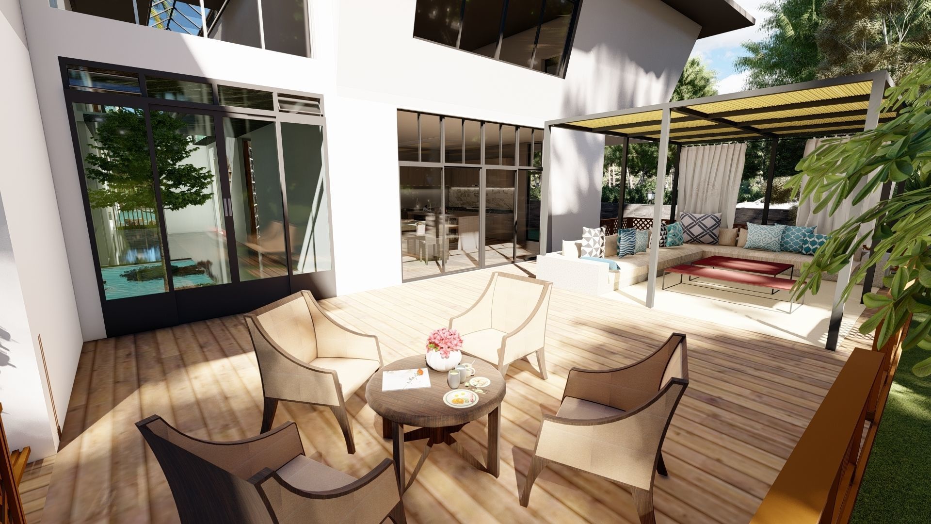 modern house fully furnished detailed model 3D model_11