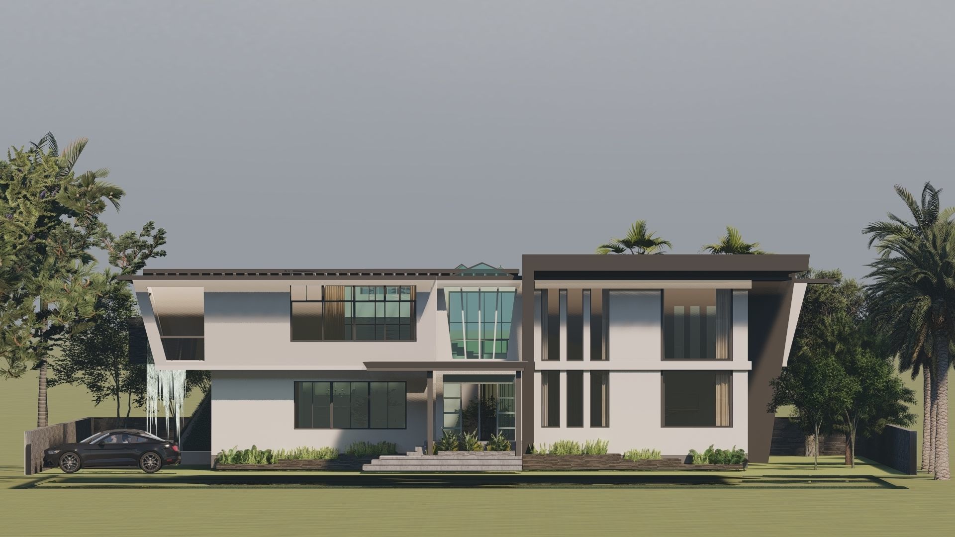 modern house fully furnished detailed model 3D model_4