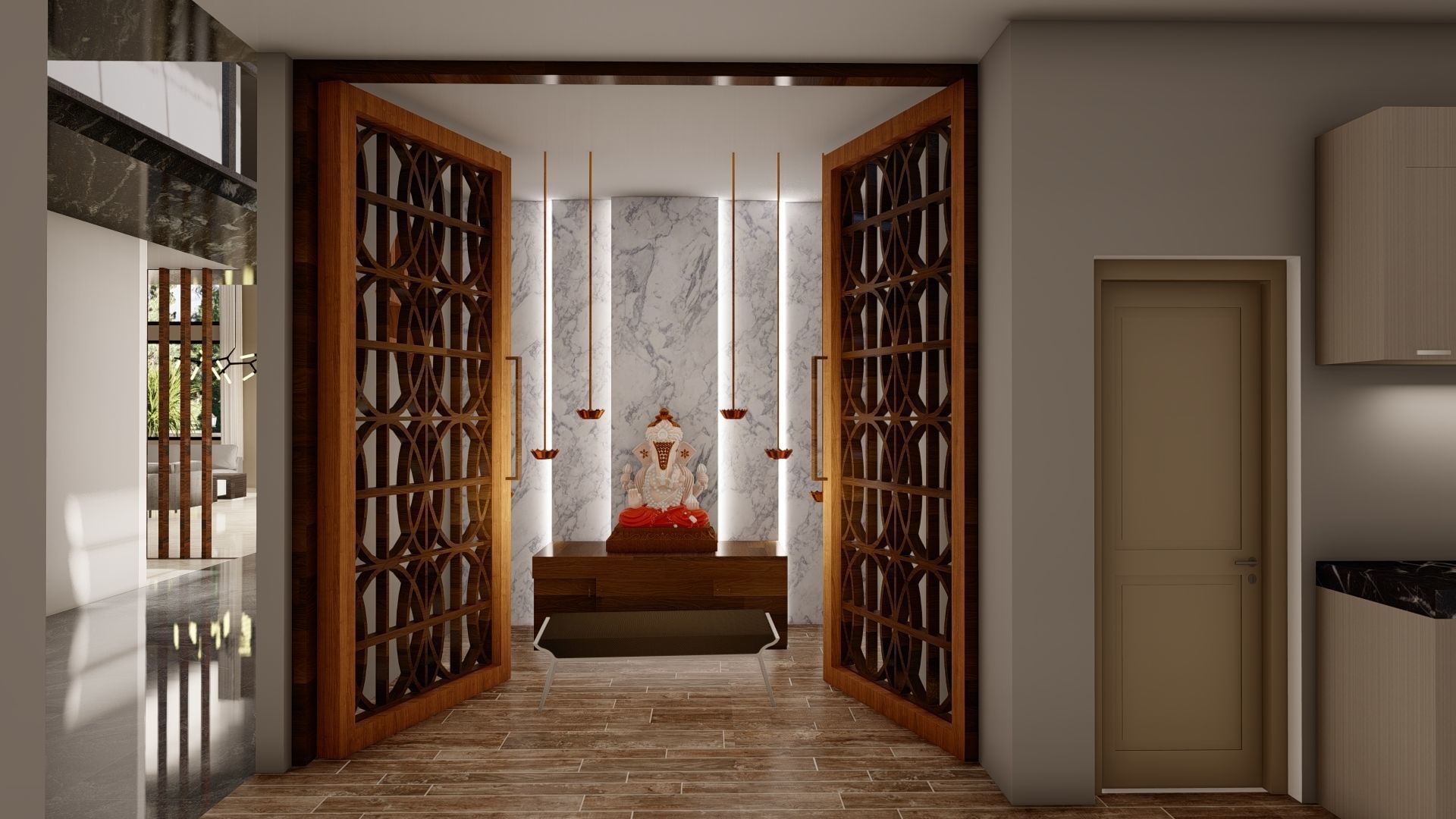 modern house fully furnished detailed model 3D model_13